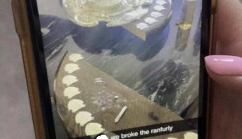 An image was shared with what appears to be a white powder on the Ranfurly Shield.