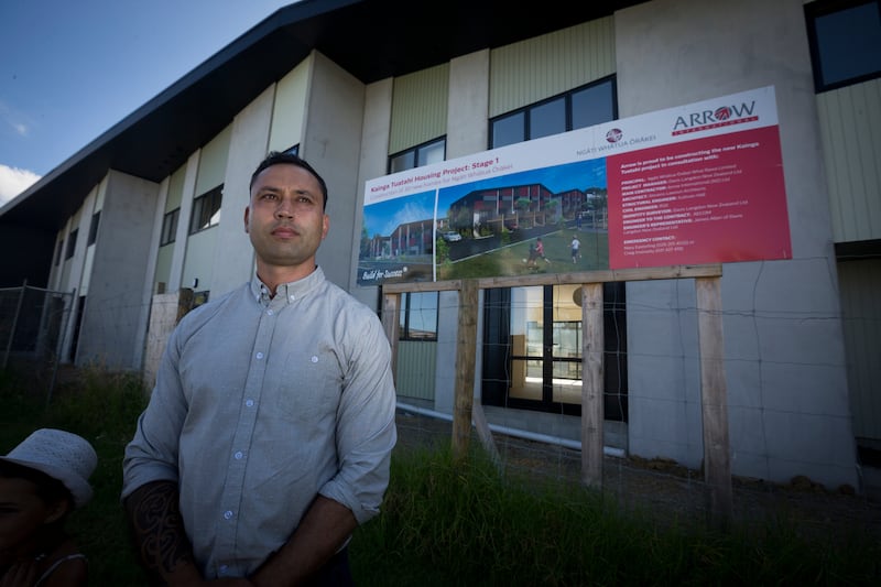 Ngarimu Blair outside a housing development on Ngati Whatua land in Ōrākei.