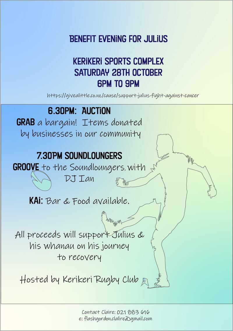 The poster for Saturday's fundraiser for Julius Webb.