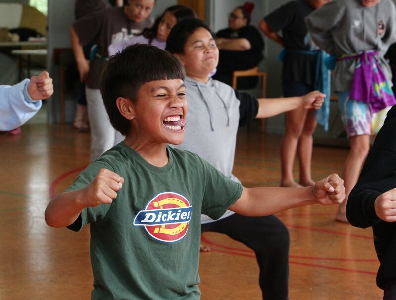 Noah Reihana, 12, from Kawakawa Primary School, puts his all into practicing.