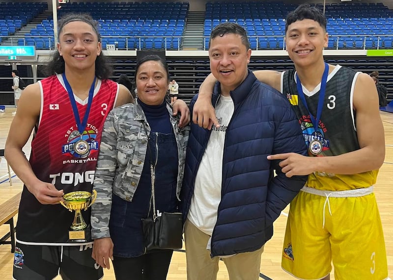 Parents Siutaisa Lupe and William Snr Passi with their sons William (left) and Frank.