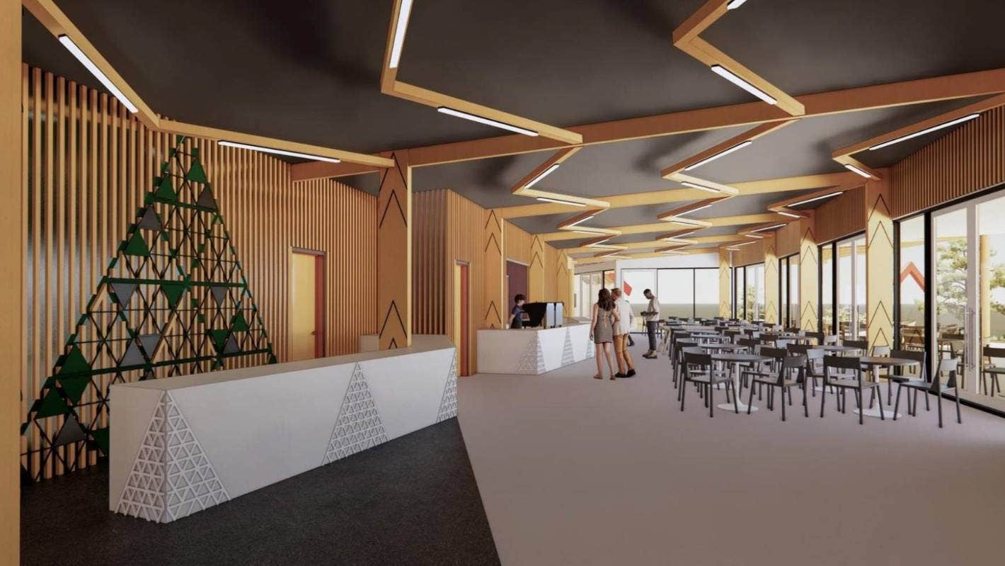 A cafe inside the proposed Rangitāne marae and cultural centre would welcome everyone.