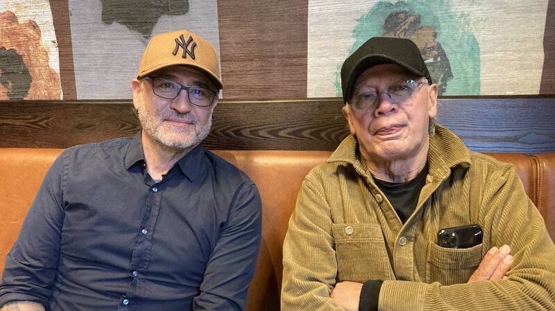 Arts legends: 2008 laureate Shane Cotton and 2023 laureate Robert Jahnke.