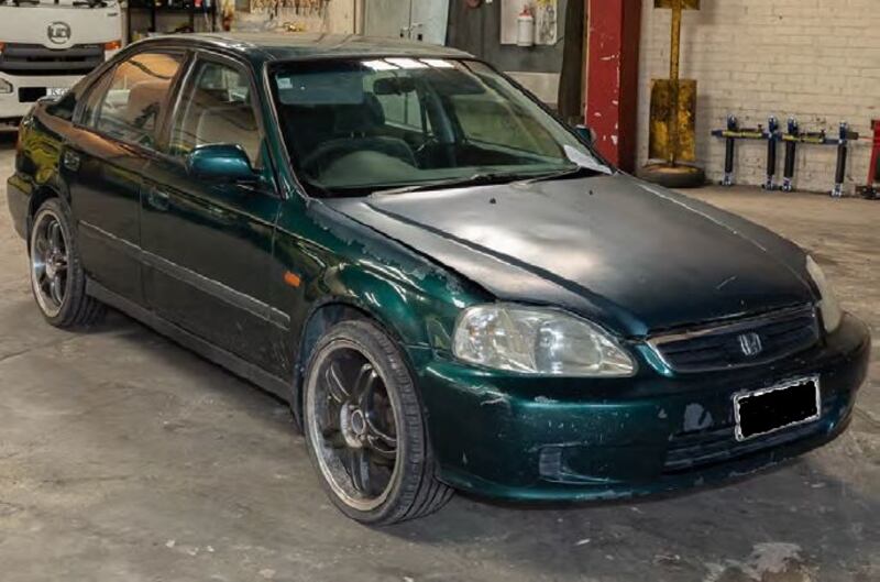 The green Honda police sought sightings of in connection with Muriwai's disappearance.