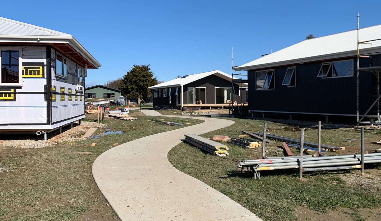 20 affordable rental homes form the new Te Āwhina Marae's Papakāinga Project in Motueka