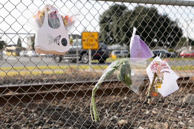 Flowers and messages have been left at the railway crossing where Jorja-Ray was killed by a train on July 31.