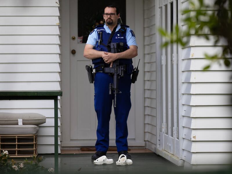 Crime scene at Gloria Ave, Te Atatu Peninsula.